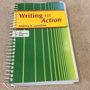 College book Writing in Action.
